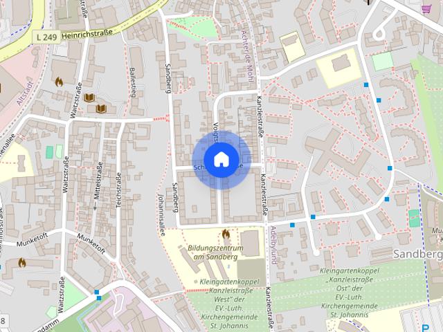 Studenten willkommen ! 2,0 Zimmer Wohnung, Schreiberstraße 26, EG! Bitte bewerben Sie sich online !