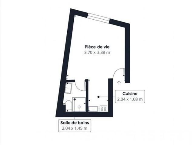 Studio 1 pièce 16 m²