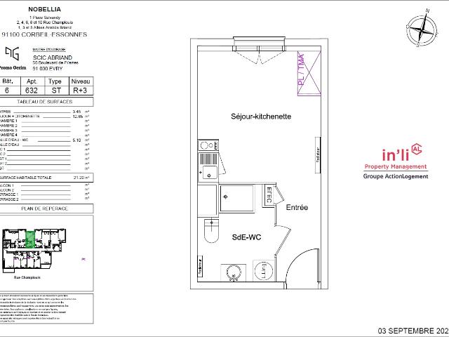 Studio · 21.6 m²
