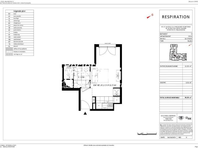 Studio 26 m²