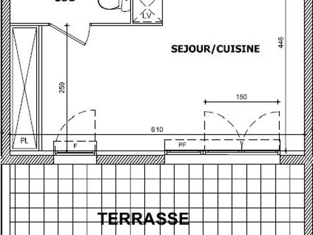 Studio 26 m²