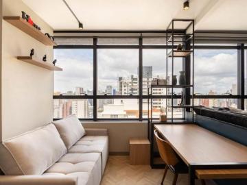 Studio 26m² mobiliado bairro Centro Curitiba PR!