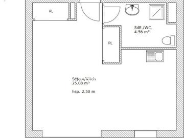 Studio 29 m²