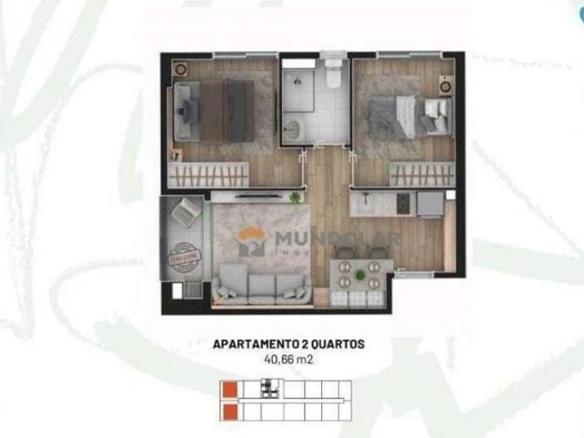 Studio com 1 dormitório à venda, 21 m² por R$ 239.560,24 Centro Curitiba/PR