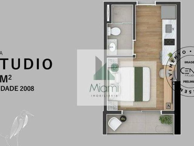 Studio com 1 dormitório à venda, 22 m² por R$ 288.426,00 Centro Curitiba/PR