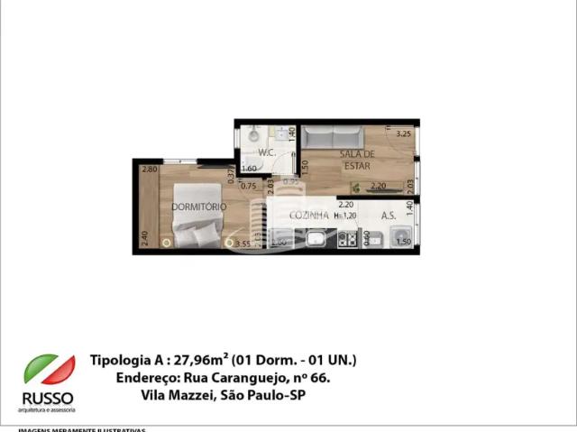 Studio com 1 quarto, Tucuruvi, São Paulo R$ 219 mil, Cod: 14445