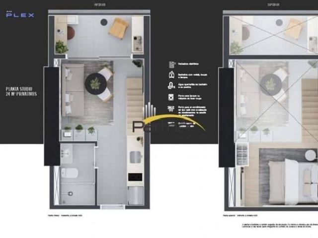 Studio à venda, 25 m² por R$ 445.117,00 Centro Curitiba/PR