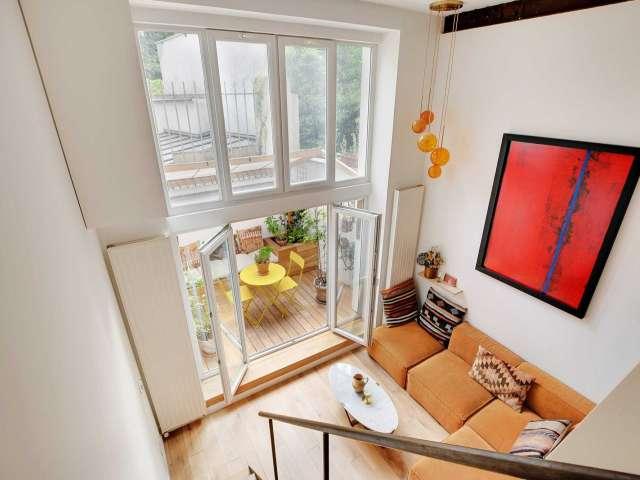 Studio à louer à Bas Belleville, Paris