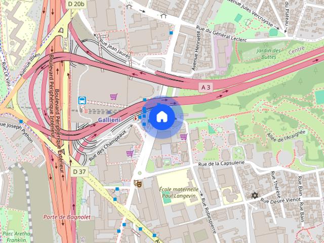 Studio apartment for rent in Bagnolet