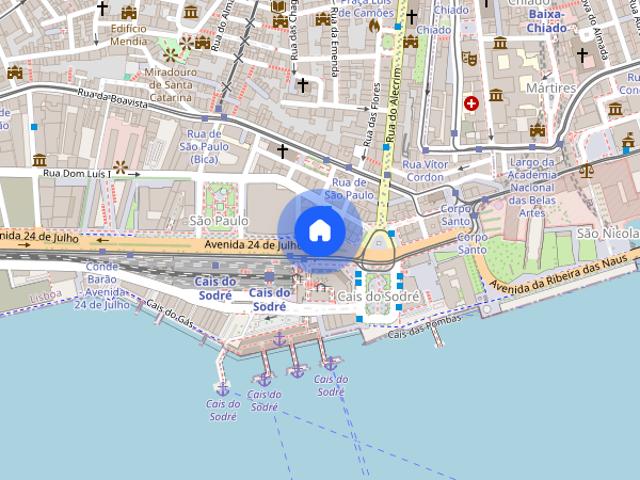 Studio apartment for rent in Cais Do Sodre, Lisbon