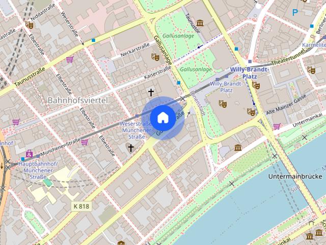 Studio apartment for rent in Frankfurt Am Main