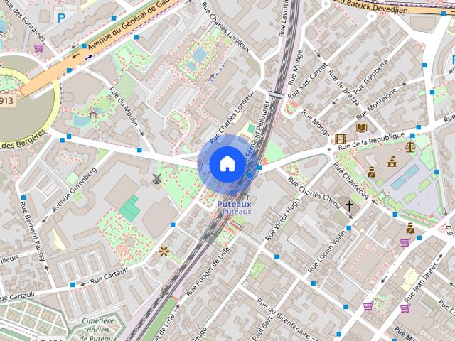 Studio apartment for rent in Puteaux