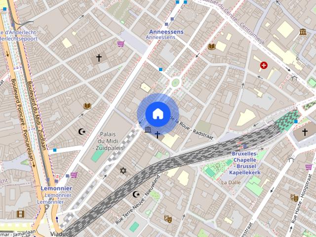 Studio apartment for rent in Stalingrad, Brussels