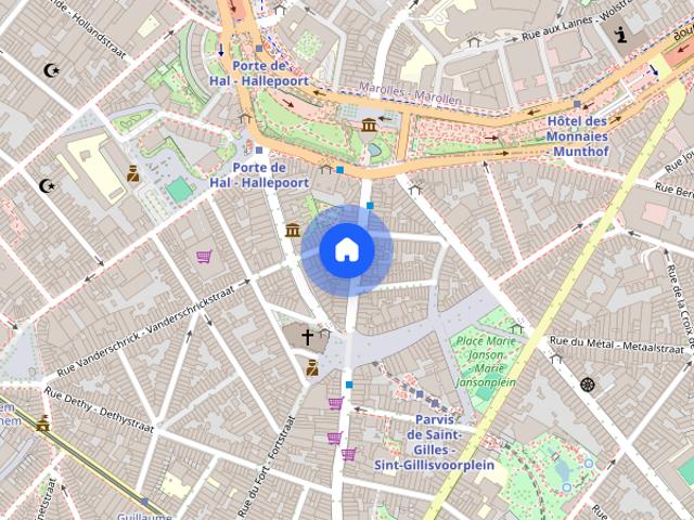 Studio apartment for rent in Saint Gilles, Brussels