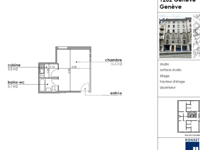 Studio au 5ème étage