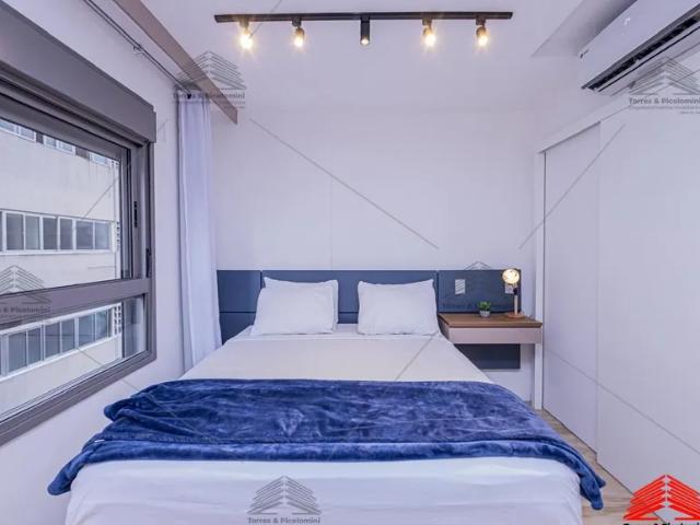 Studio de 21 m² a venda no Paraíso, com 1 dormitório, 1 banheiro, lavanderia, área de serviço, mobil