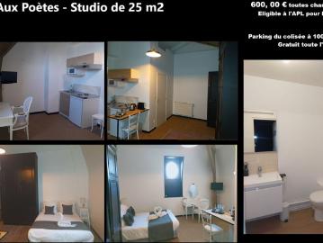 Studio de 25m2 à louer sur Roubaix
