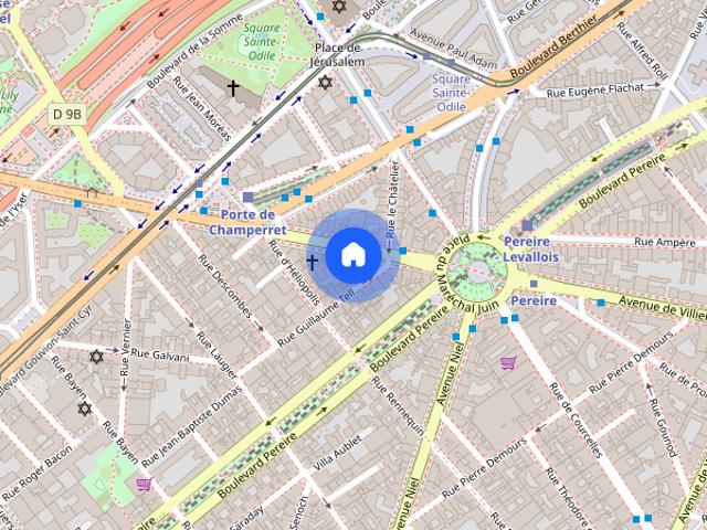 Studio for rent in Champerret Berthier, Paris