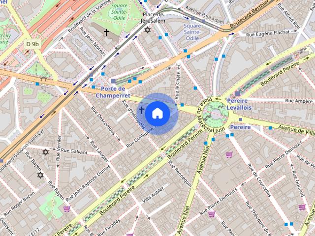 Studio for rent in Champerret Berthier, Paris