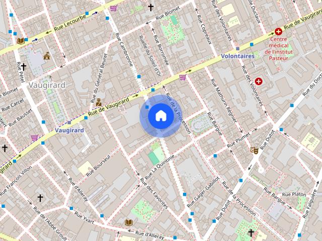Studio for rent in Alleray Procession, Paris