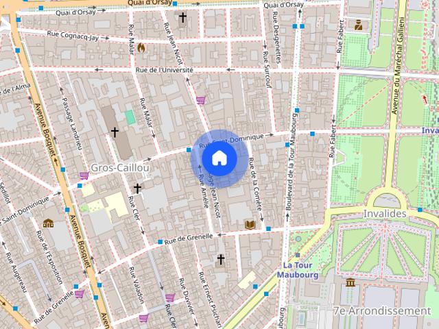 Studio for rent in Gros Caillou, Paris