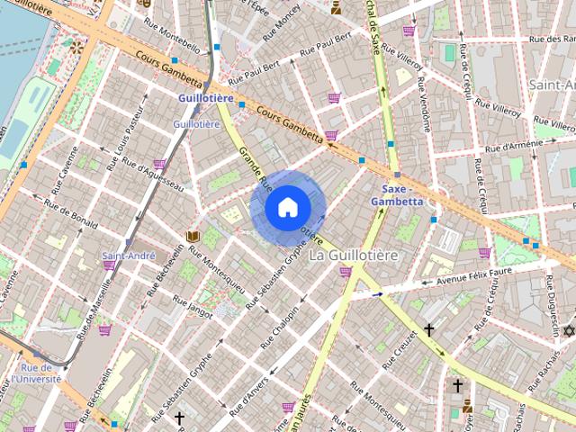 Studio for rent in Guillotière, Lyon
