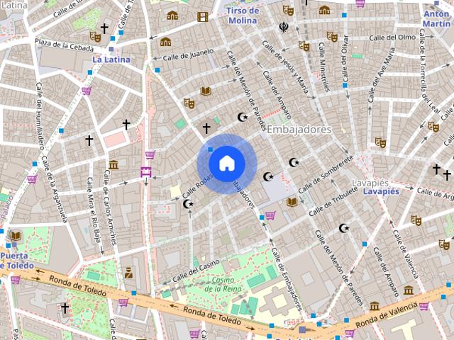 Studio for rent in Embajadores, Madrid