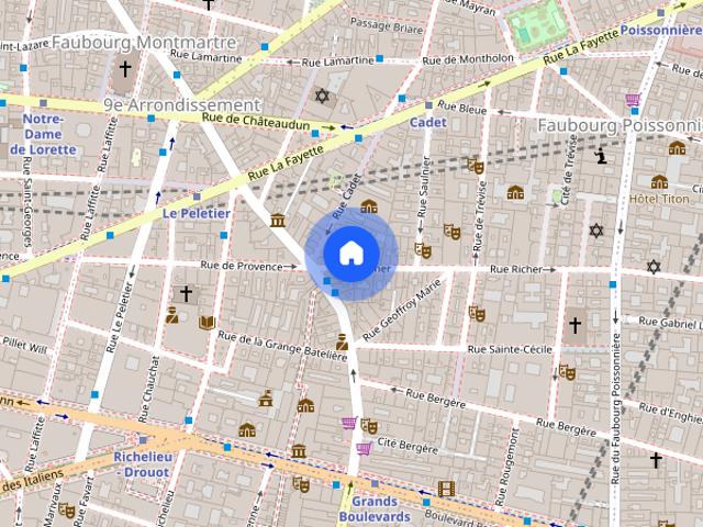 Studio for rent in Faubourg Montmartre, Paris