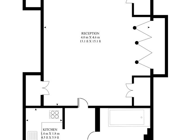 studio for rent in Hallam Street, Marylebone Village, London W1