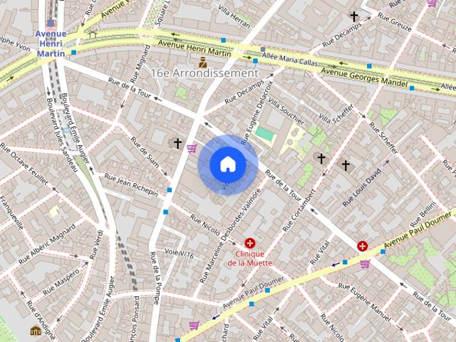 Studio for rent in Muette Nord, Paris