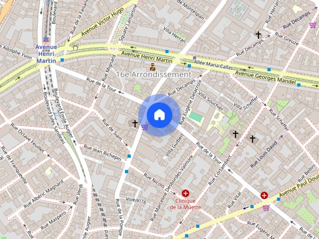 Studio for rent in Muette Nord, Paris