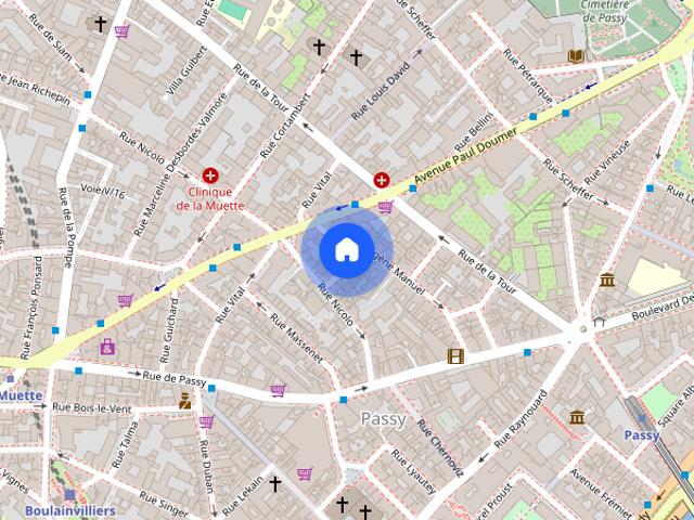 Studio for rent in Muette Nord, Paris