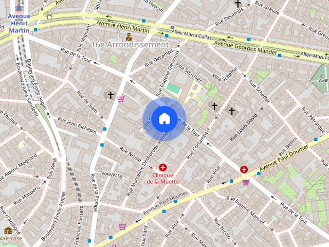 Studio for rent in Muette Nord, Paris