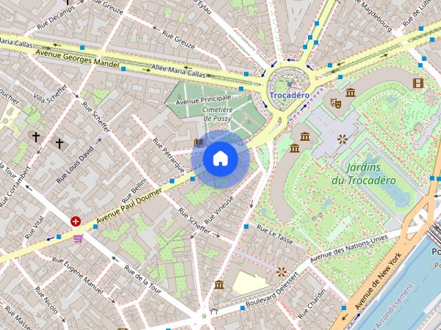 Studio for rent in Muette Nord, Paris