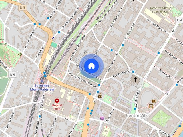 Studio for rent in Suresnes, Paris