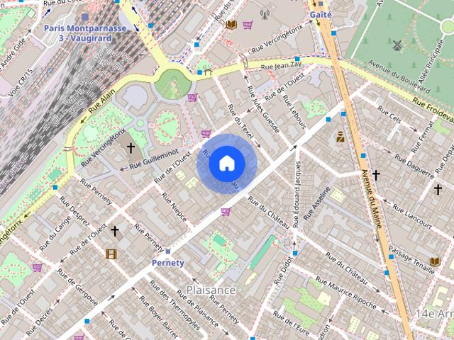 Studio for rent in Pernéty, Paris