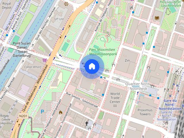 Studio for rent in Quartier Nord, Brussels