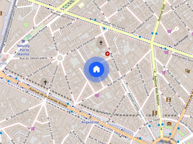 Studio for rent in Ternes Maillot, Paris