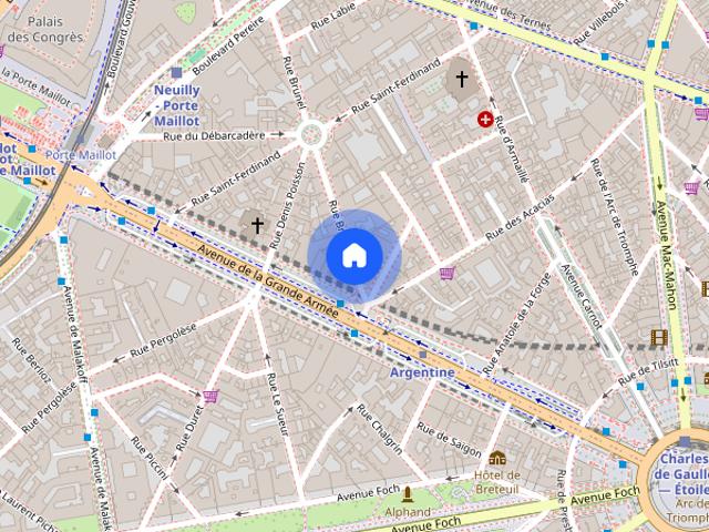 Studio for rent in Ternes Maillot, Paris