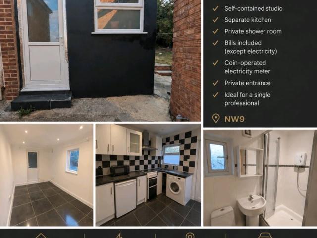 Studio Flat, Lodore Gardens, NW9