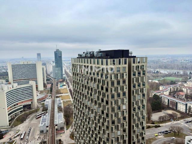 Studio Highlight im DC Tower 2 – Wohnen über den Dächern Wiens