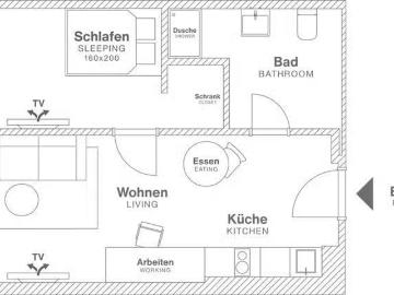 Studio in Am Flughafen, Kienberg