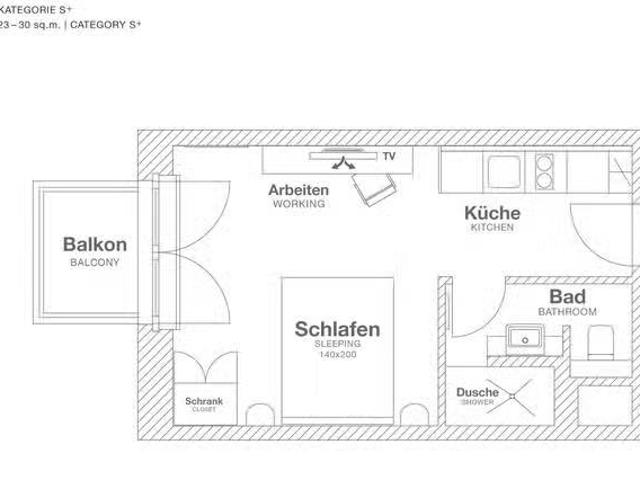 Studio in Am Sandtorkai, Hafencity