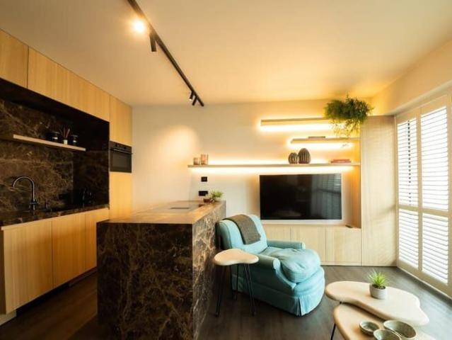 Studio in het Zoute met zijdelings zee zicht