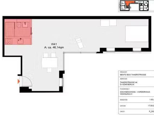 Studio in Thaerstraße, Friedrichshain