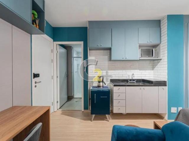 Studio mobiliado à venda no Itaim Bibi com 1 quarto, sem vaga
