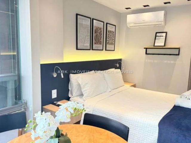 Studio mobiliado de 20 m² para locação no Handy Paraíso Pacote mensal total de R$ 3.700,00