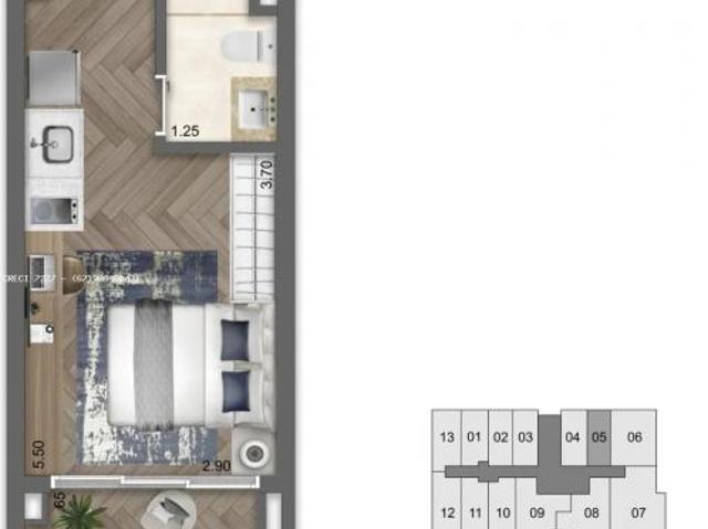 Studio Moderno em Perdizes: Conforto e Praticidade!