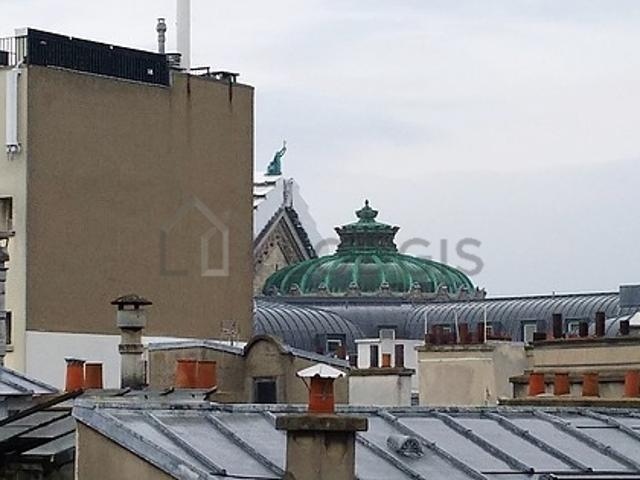 Studio meublé avec terrasse, ascenseur et place de parking en option Opéra Paris 9°
