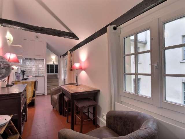 Studio meublé à louer en alcôve 20 m² Centre Georges Pompidou Paris